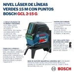 Nivel Láser GCL 2-15 G+ RM1 + maletín Bosch - Imagen 4