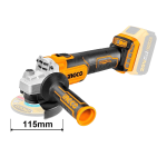 Amoladora Esmeril Angular Inalambrico 4 1/2 20v Ingco - Imagen 2