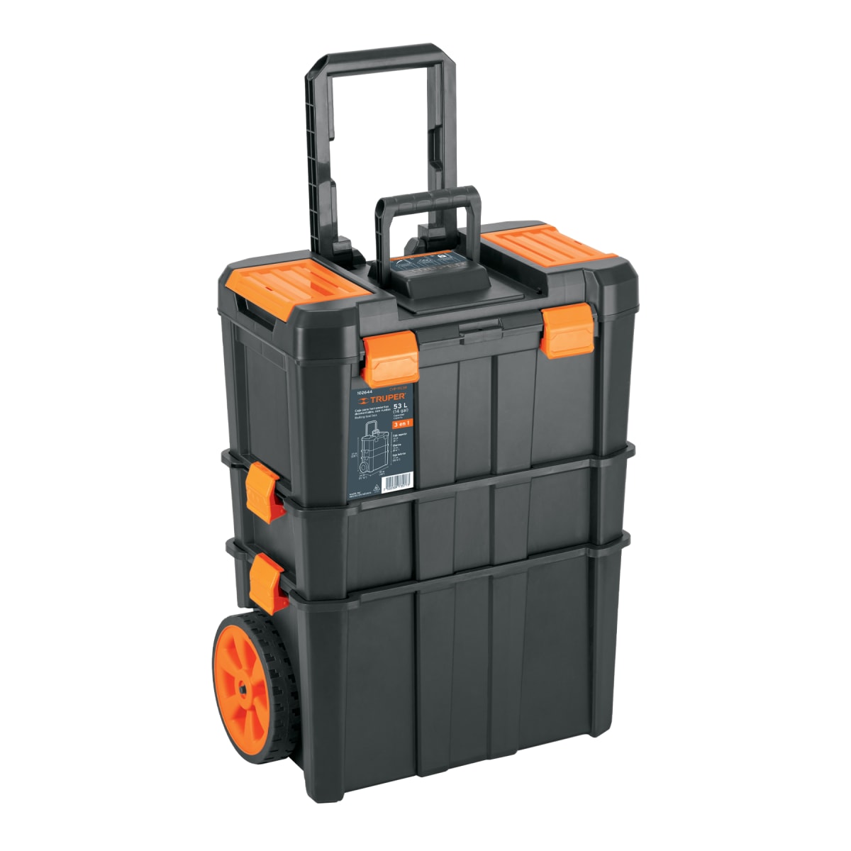 X_chp-1925r3281 Caja para herramientas 3 en 1 con ruedas Truper - Imagen 1