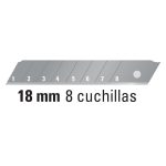 Cutter profesional 18mm con alma metálica y grip Truper - Imagen 2