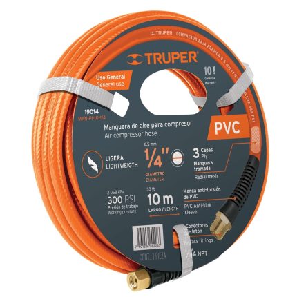 Manguera de PVC para compresor 10 m x 1/4" Truper