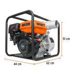 Motobomba autocebante 4" x 4" a gasolina 9 hp, truper - Imagen 2