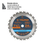 Disco para sierra circular 7 ¼" 24 dientes Truper - Imagen 2
